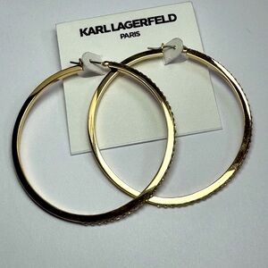 Karl Lagerfeld Gold filled Hoop Earrings
